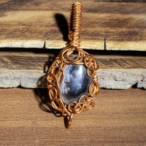 گردنبند سیم پیچ عقیق شجر 1
